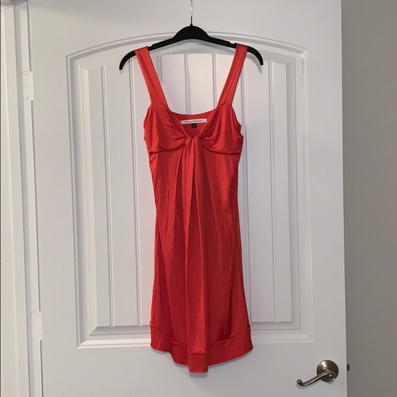 Diane von Furstenberg Rust Orange Dress, sz 8 - Picture 4 of 11